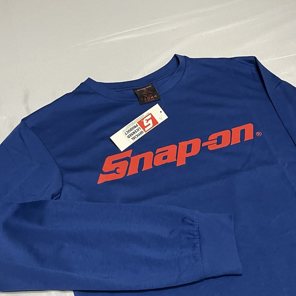 NWT Snap On Tools Shirt Adult Medium Blue Long Sleeve